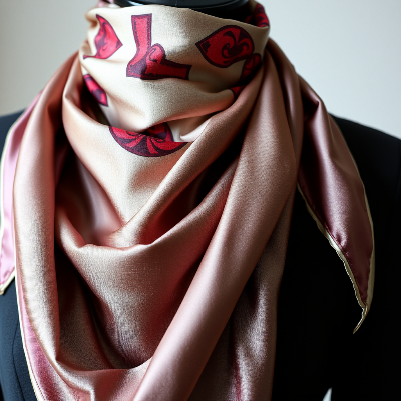 Silk Scarf Draped Elegantly Luxury Accessories Detail Shot