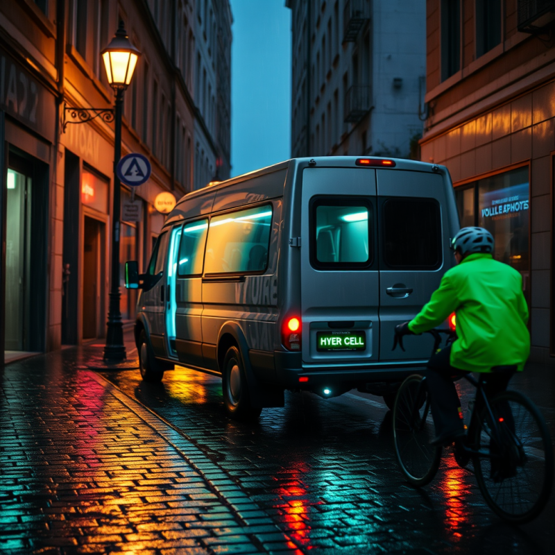 Silver Hydrogen Fuel Cell Delivery Van Glides Silently ...