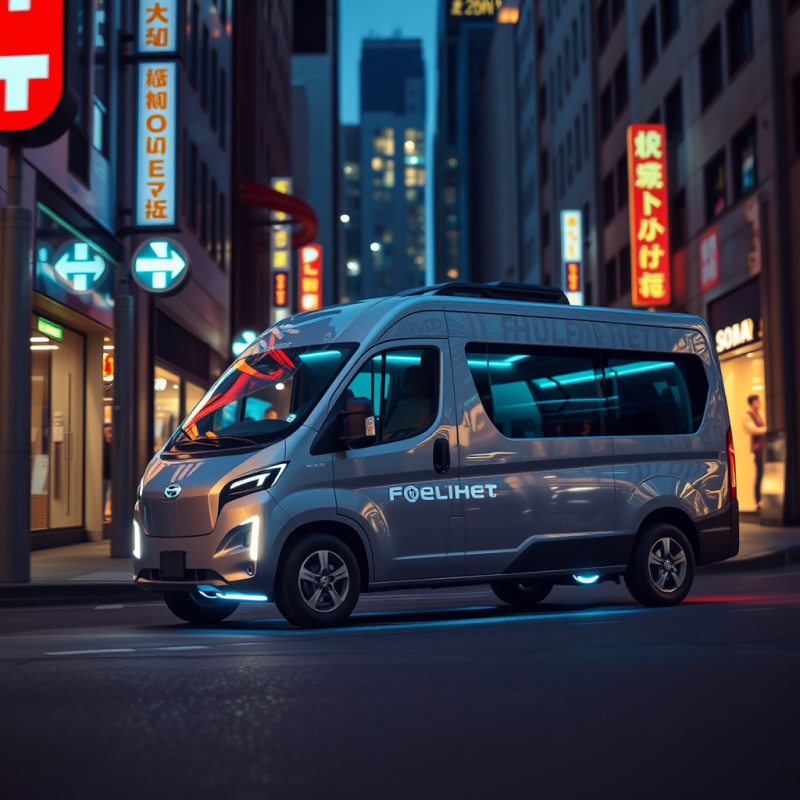 Silver Hydrogen Fuel Cell Delivery Van Glides Silently ...