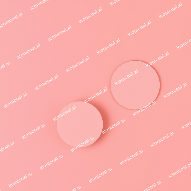 Simple Geometric Shapes On Solid Color Minimal Design