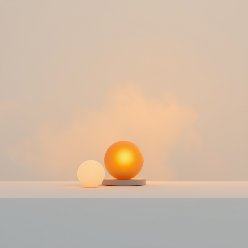 Simple Geometric Shapes on Solid Color Minimal Design