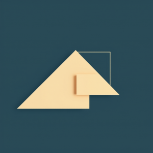 Simple Geometric Shapes On Solid Color Minimal Design