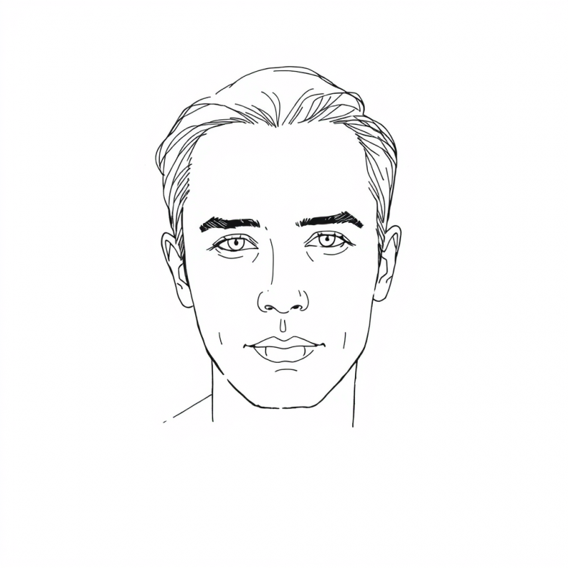 Simple Line Drawing Portrait Continuous Line Minimal Art