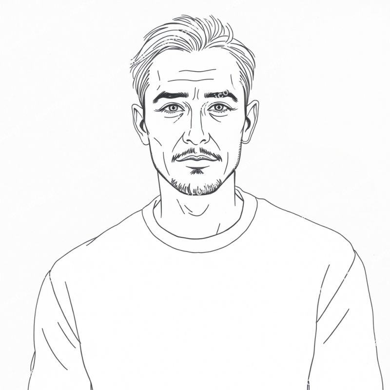 Simple Line Drawing Portrait Continuous Line Minimal Art