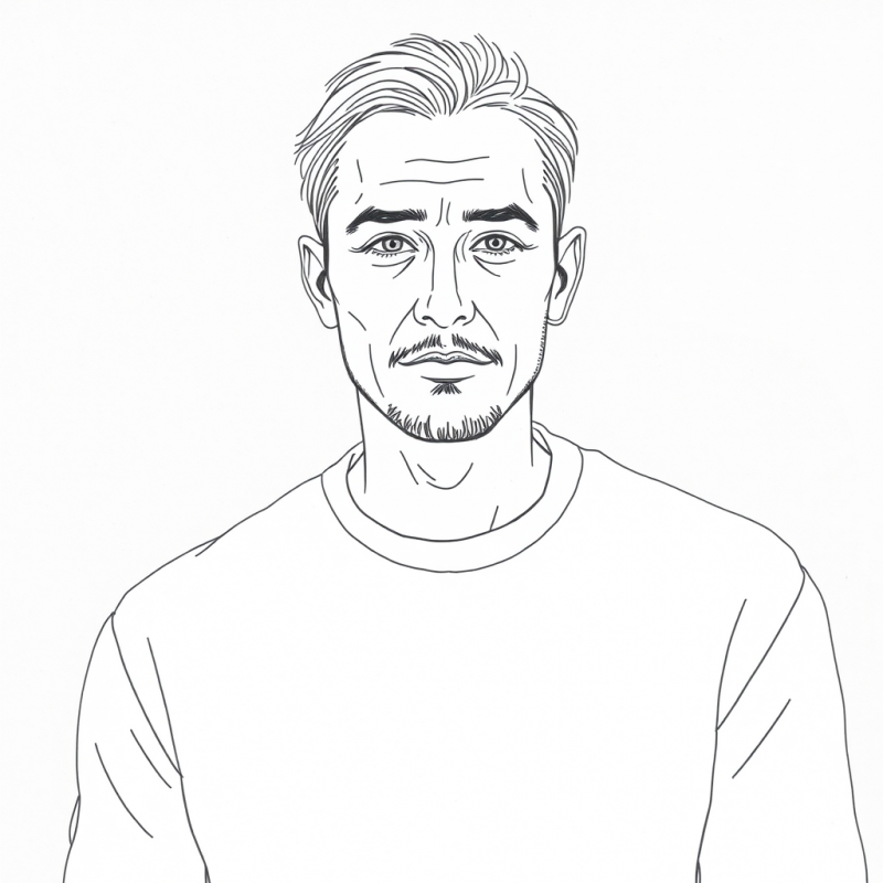 Simple Line Drawing Portrait Continuous Line Minimal Art