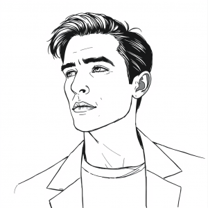 Simple Line Drawing Portrait Continuous Line Minimal Art