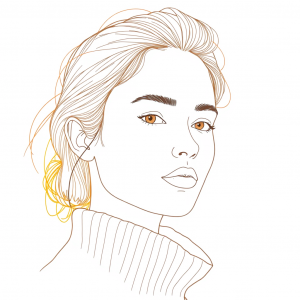 Simple Line Drawing Portrait Continuous Line Minimal Art