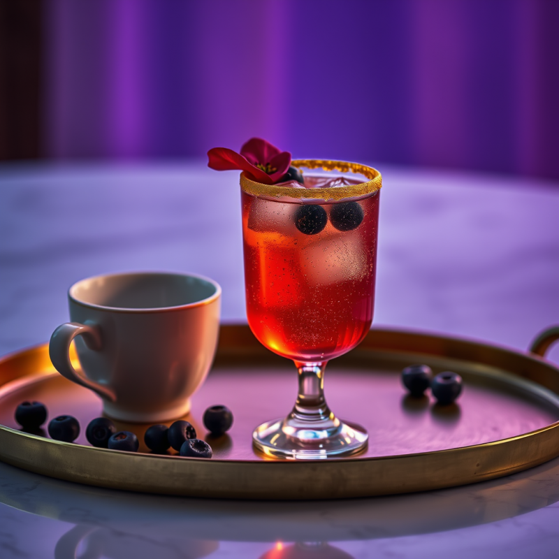 Single Amber Glass of Chilled