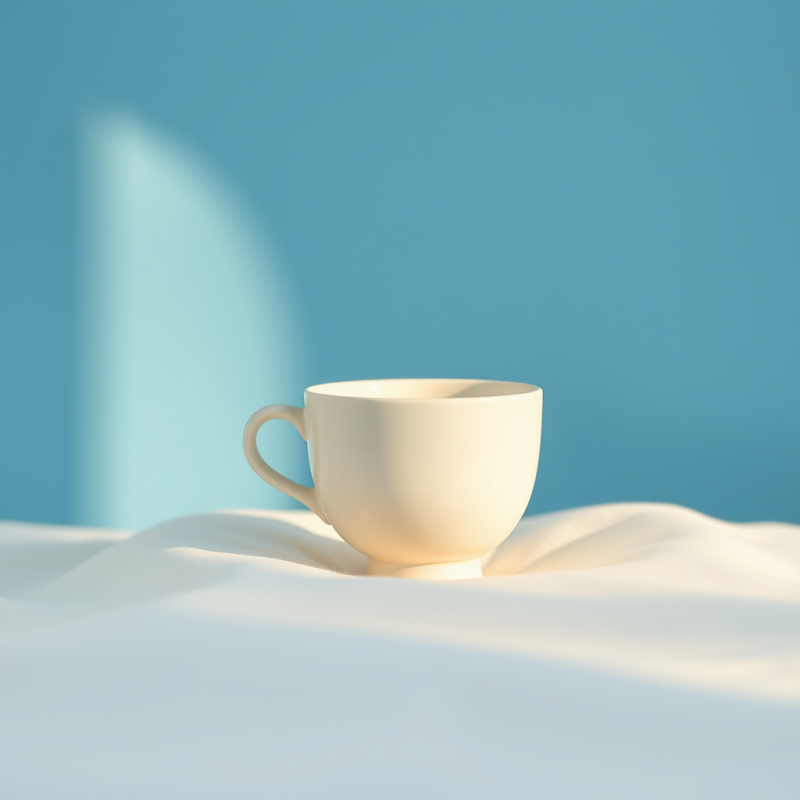 Single Ceramic Teacup in Matte Bone-white釉