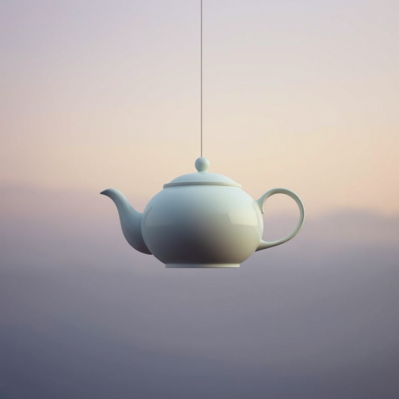 Single Ceramic White Teapot with Matte Finish
