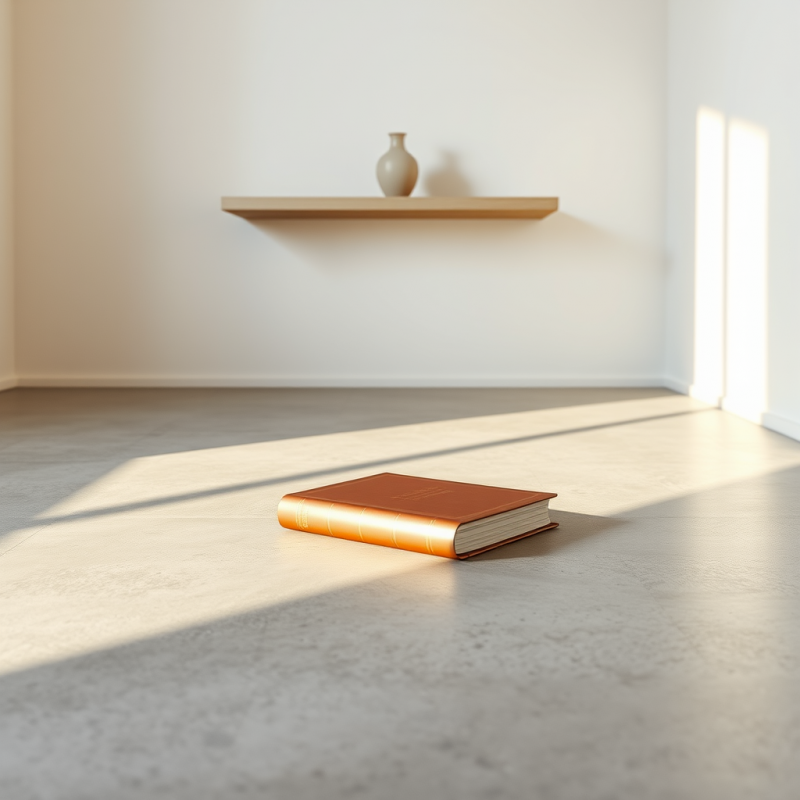 Single Copper-bound Book Resting at a Perfect 15-degree...