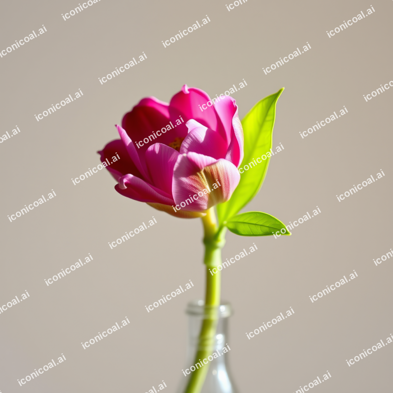 Single Flower In Bud Vase Elegant Simple Beauty
