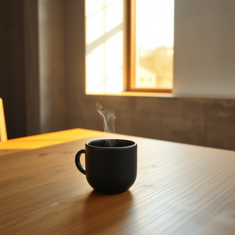 Single Matte Black Ceramic Coffee Cup