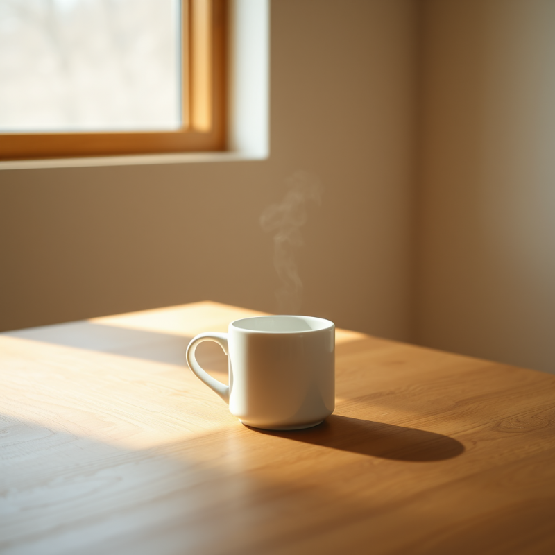 Single Matte White Ceramic Mug