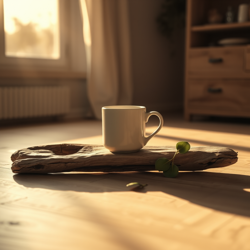 Single Matte White Ceramic Mug Rests Center-stage on a ...