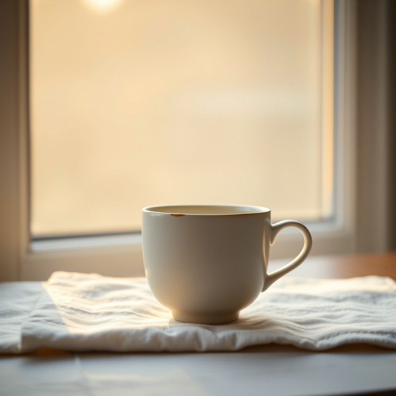 Single Matte-white Ceramic Teacup