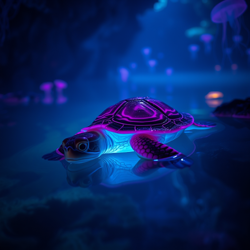 Single Pink River Turtle