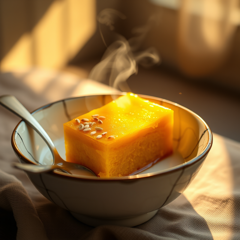 Single Slice of Candied Yam Cake