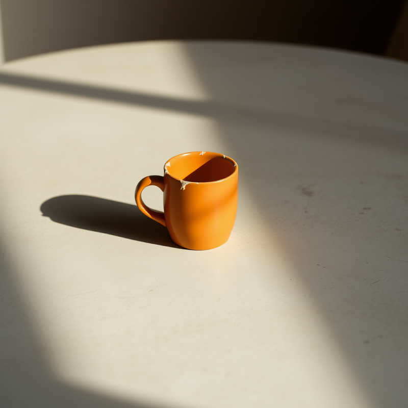Single Terracotta-colored Ceramic Mug