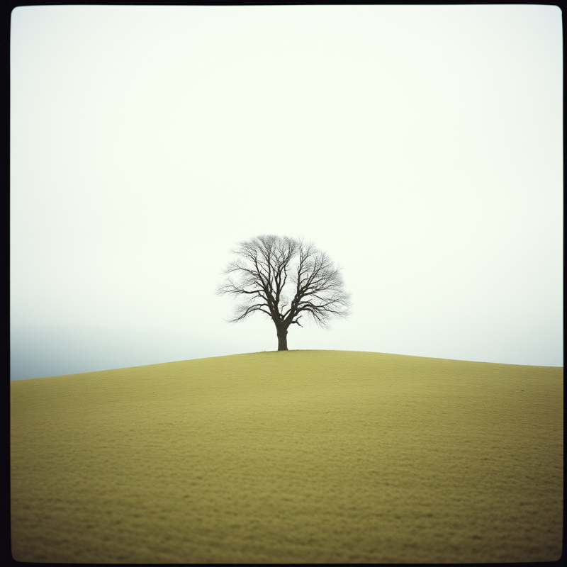 Single Tree on Horizon Minimal Landscape Serene