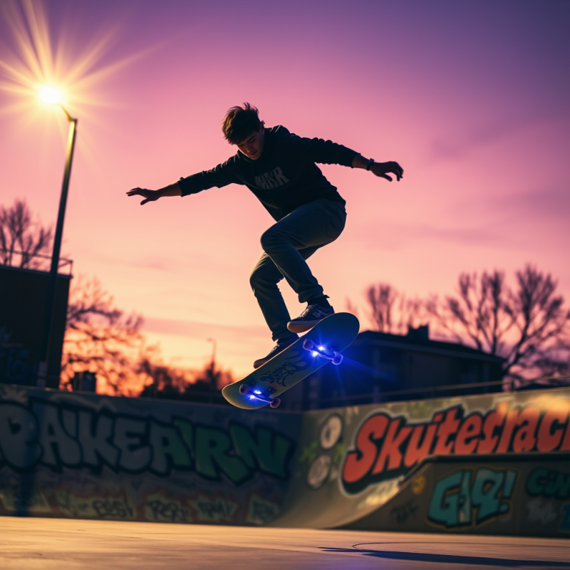 Skateboarder Mid-air