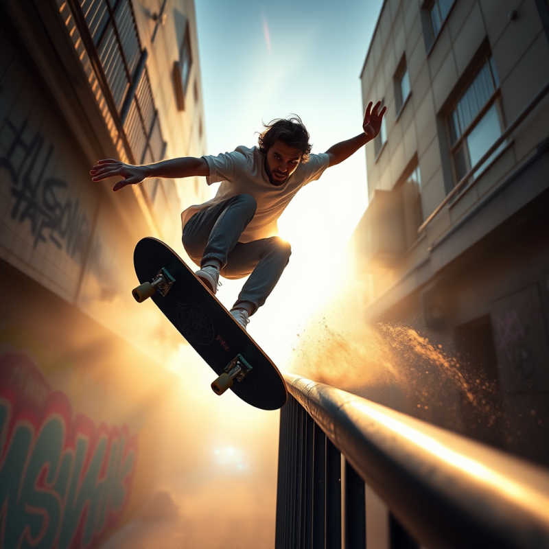 Skateboarder Mid-air