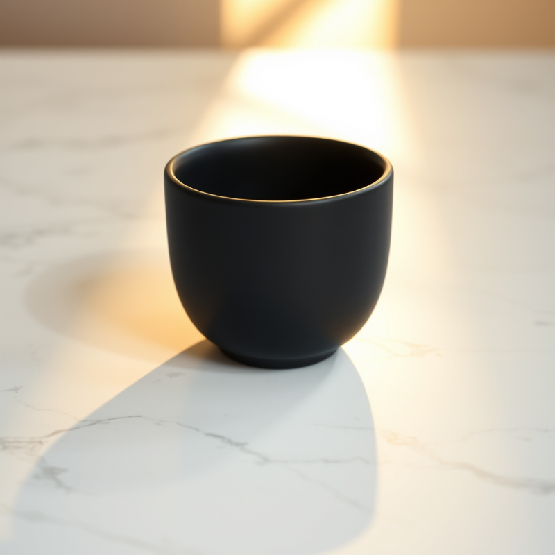 Elegant Black Coffee Cup