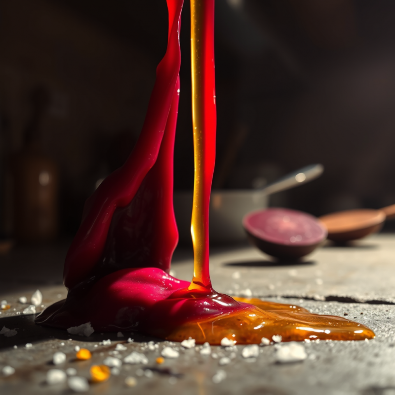 Slow-motion Shot of a Glossy