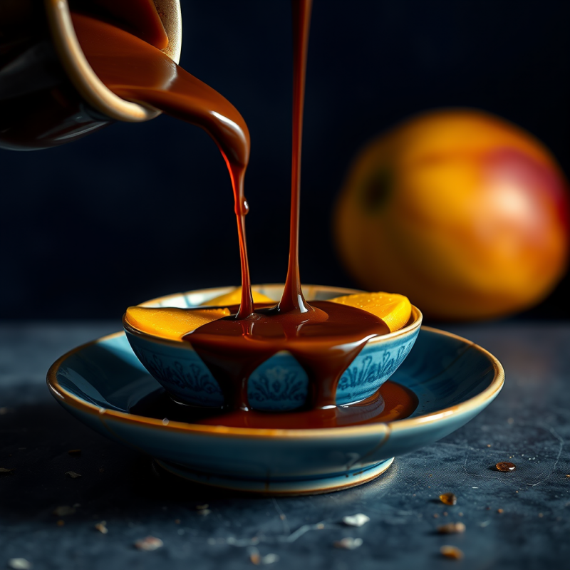 Slow-motion Shot of Molten Chocolate Being Poured Over ...