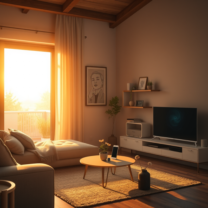 Smart Home Devices Connected Living Room Modern Lifestyle