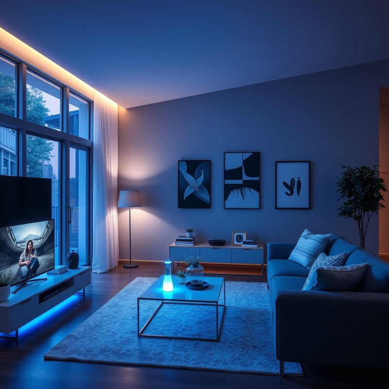 Smart Home Devices Connected Living Room Modern Lifestyle