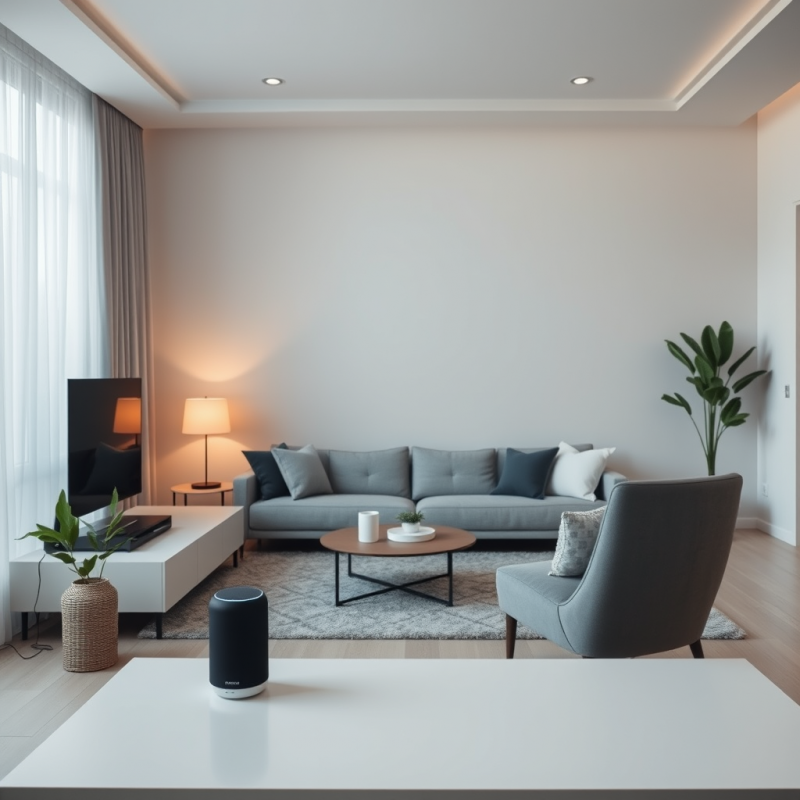 Smart Home Devices Connected Living Room Modern Lifestyle