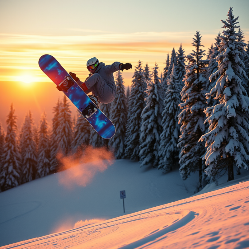 Snowboarder Mid-air