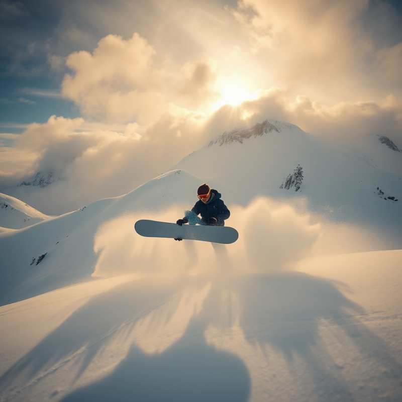 Snowboarder Mid-air During a 2026 Winter Olympics Run