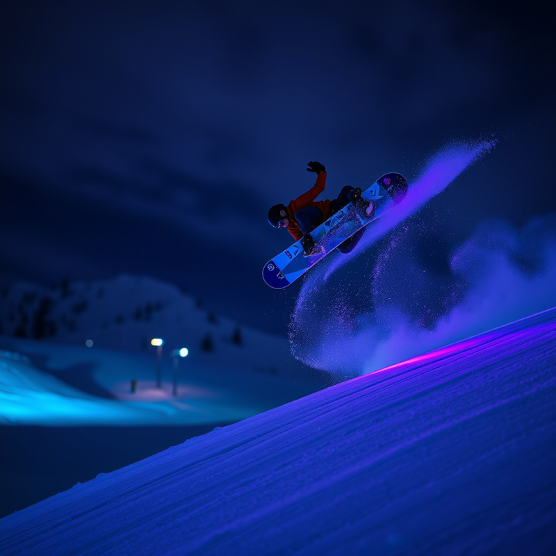 Snowboarder Mid-air During a Gravity-defying Backflip A...