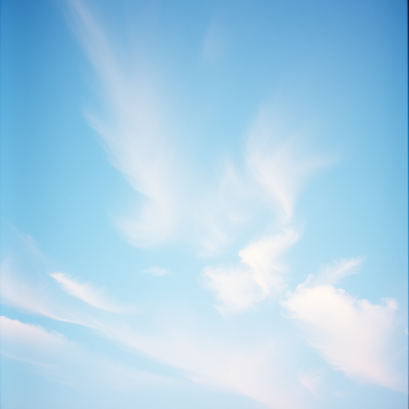 Soft Blue Sky with Wispy Clouds Calming Background