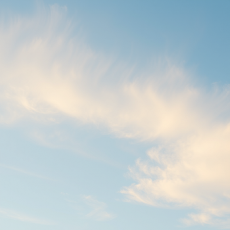 Soft Blue Sky with Wispy Clouds Calming Background