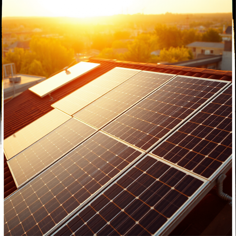 Solar Panels on Rooftop Sustainable Energy Technology