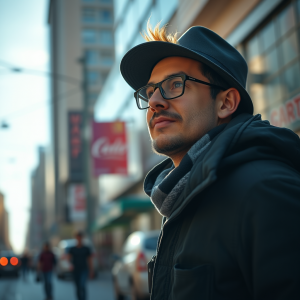 Solo Traveler Exploring City Street Authentic Adventure