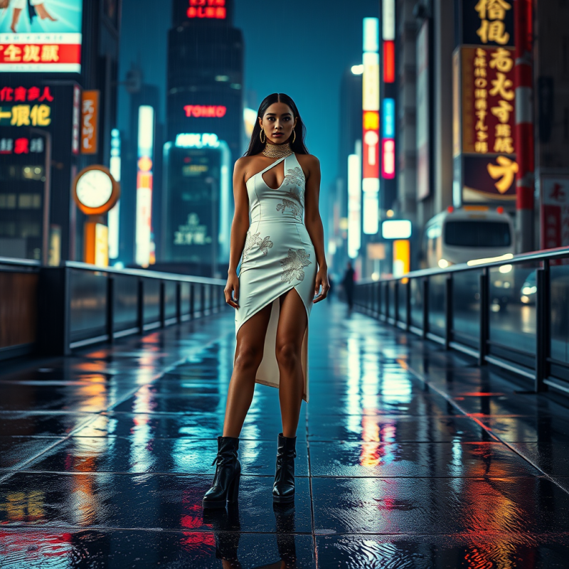 Statuesque Woman in a Cropped