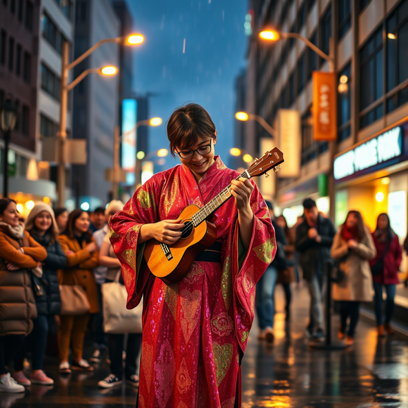 Street Performer in a Vibrant