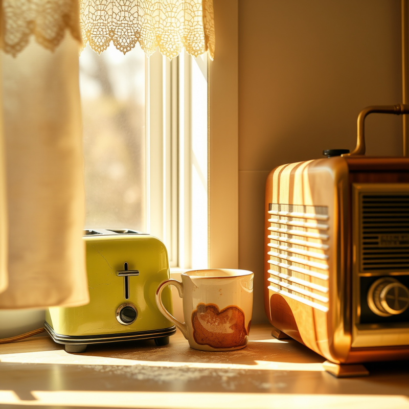 Sun-drenched 1950s Kitchen Corner