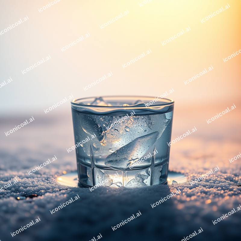Supercooled Water Crystallizing On Contact