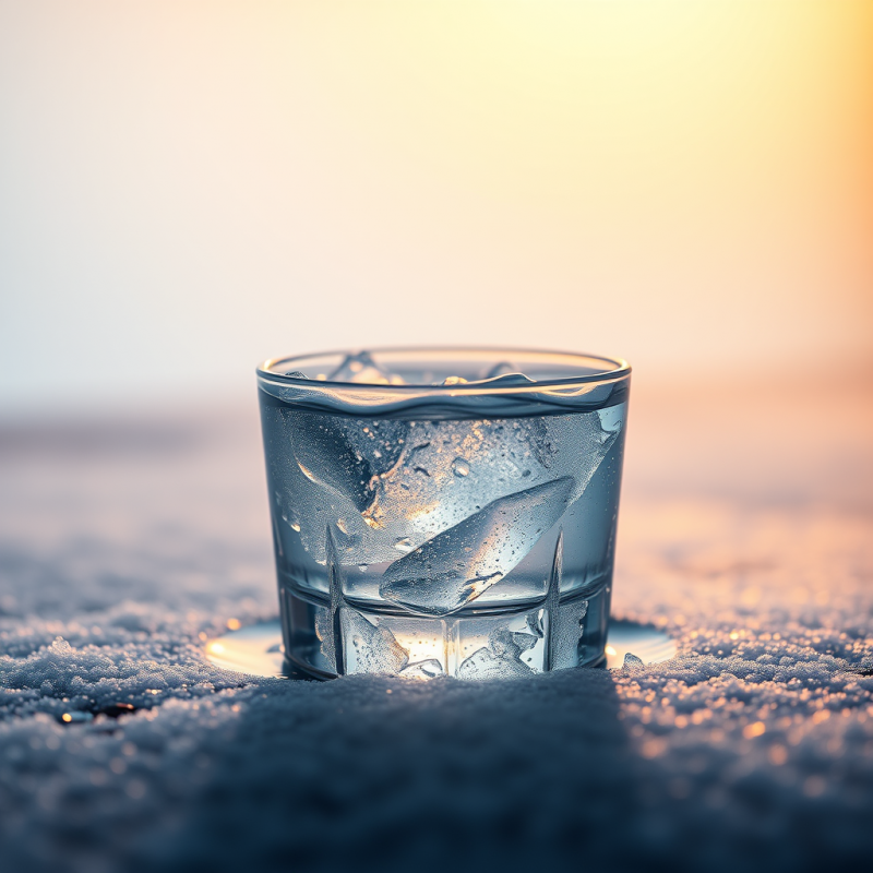 Supercooled Water Crystallizing On Contact