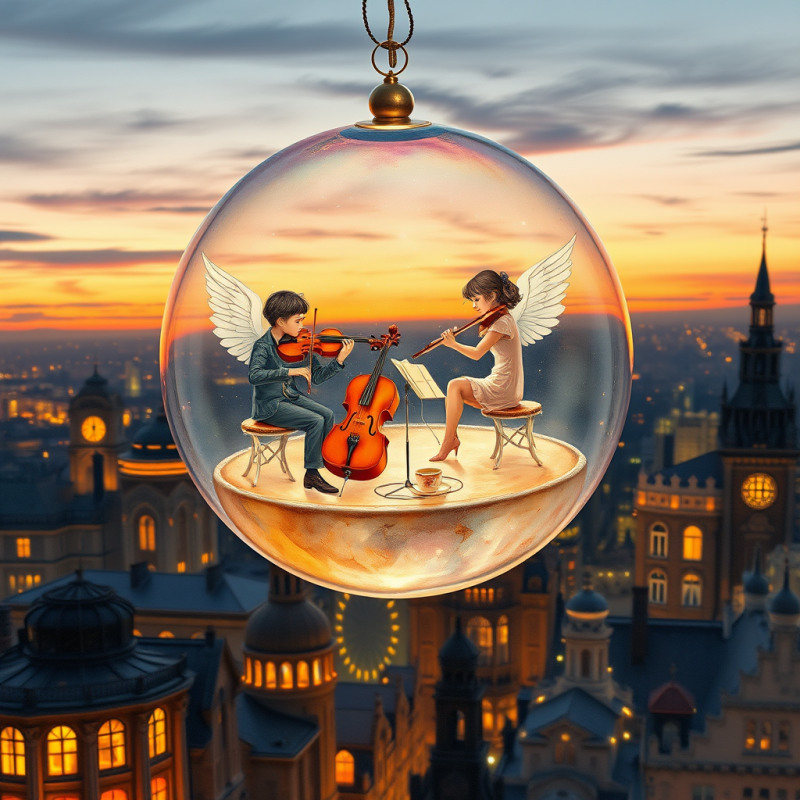 Surreal Watercolor Illustration of a Floating Teacup Or...