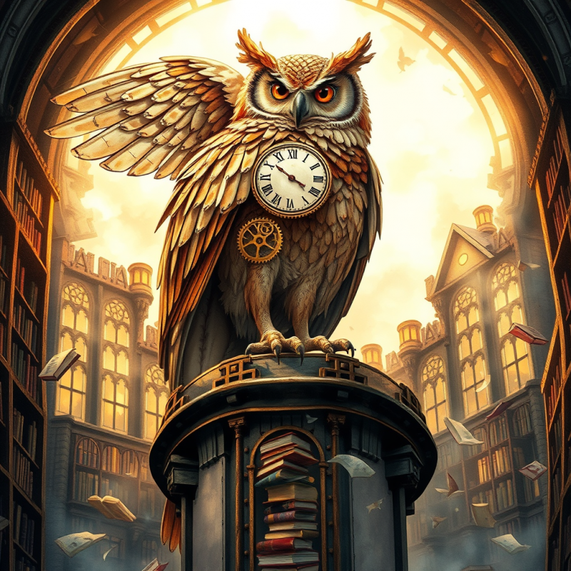 Surreal Watercolor Illustration of a Giant