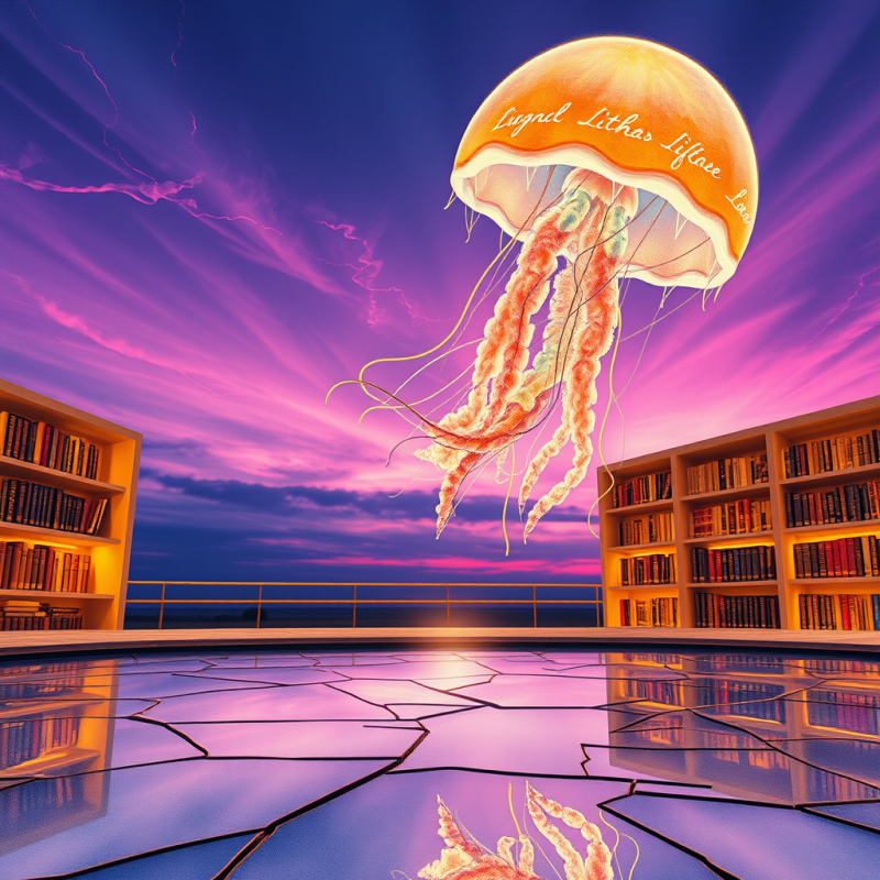 Surreal Watercolor Illustration of a Glowing