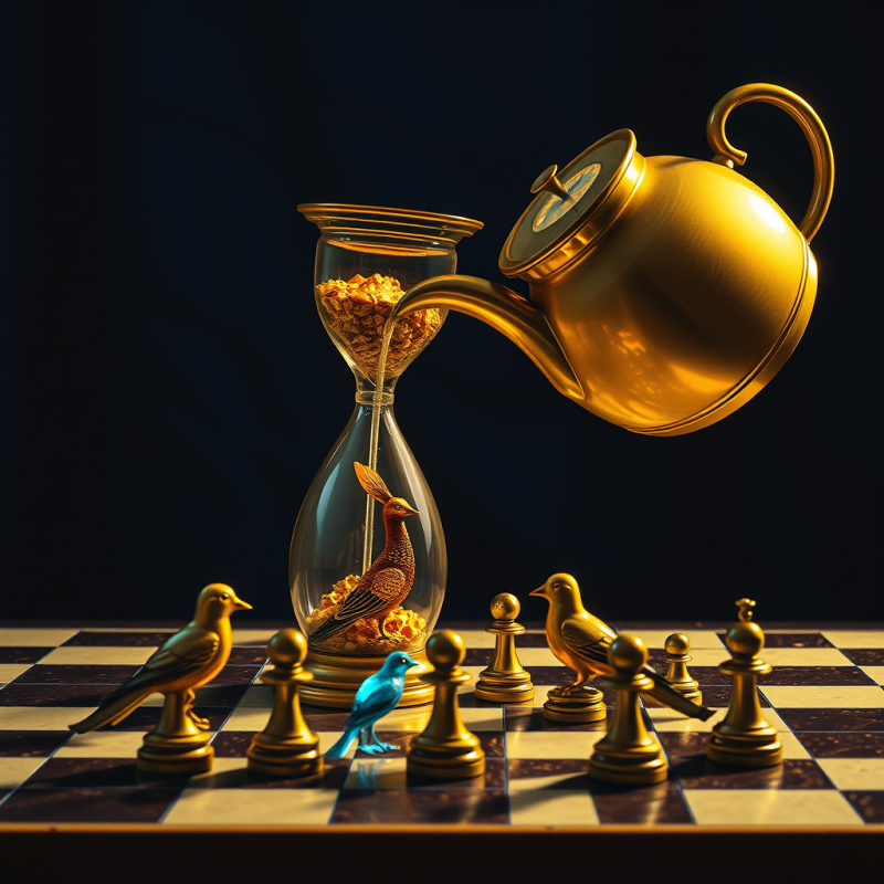 Surrealist Illustration of a Golden