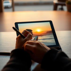 Tablet And Stylus Creative Digital Art Workflow