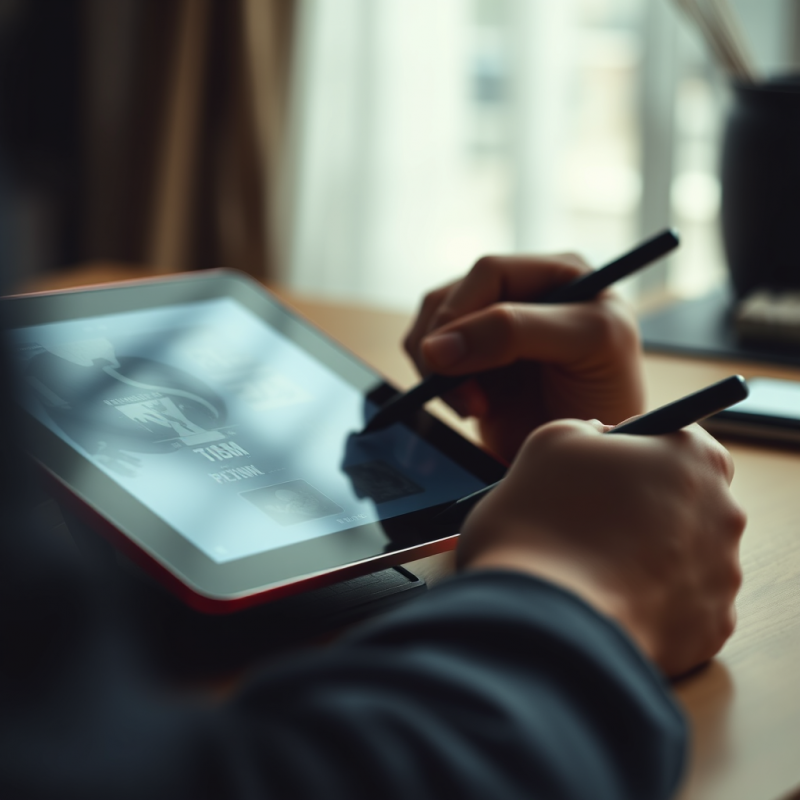Tablet and Stylus Creative Digital Art Workflow